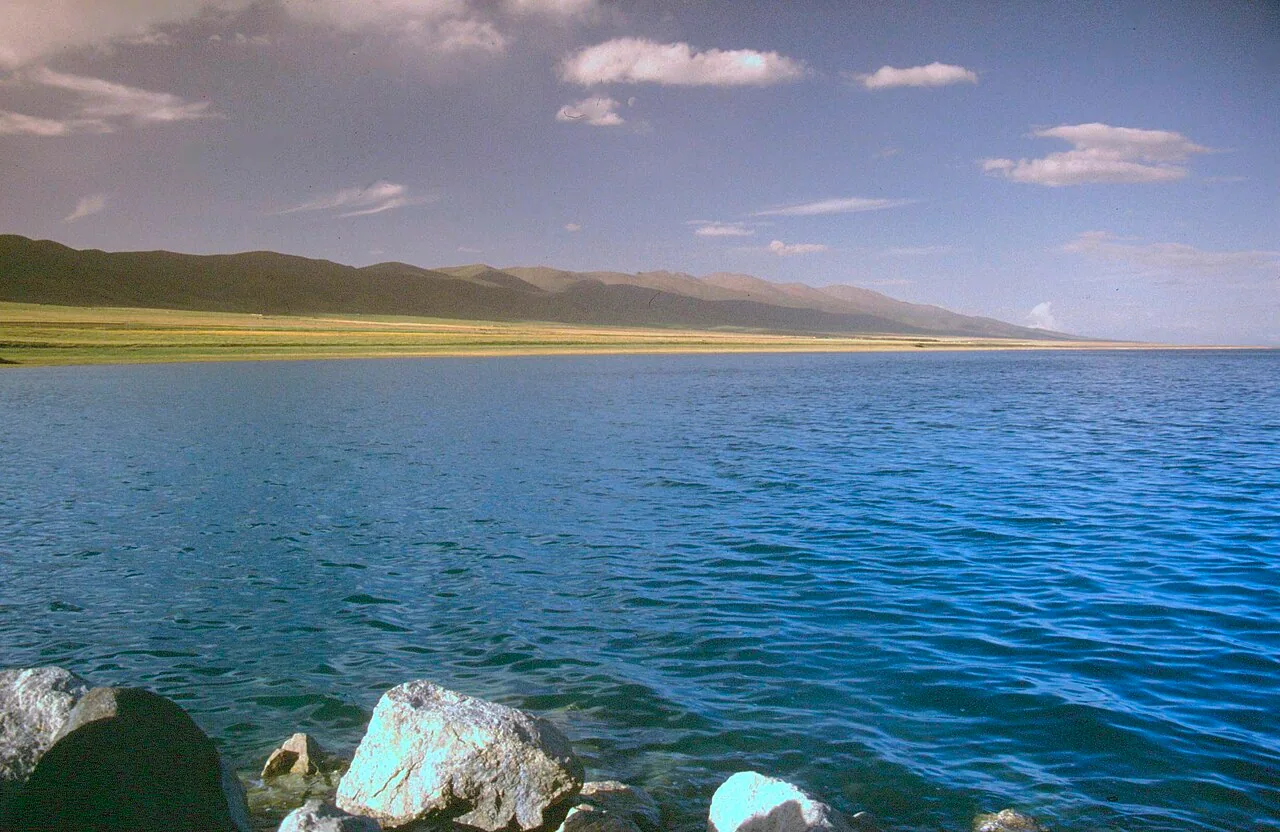 Paesaggio del Lago Qinghai